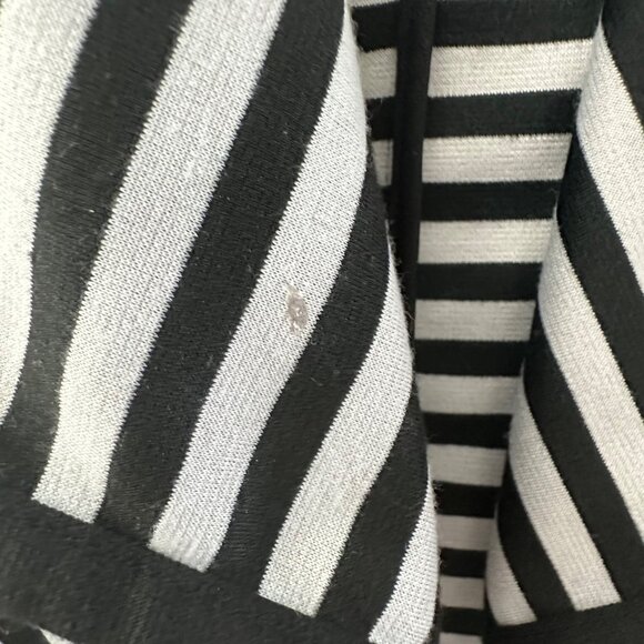 Striped Black & Gray Open Front Cardigan Blazer S Ny Collection - Picture 7 of 9